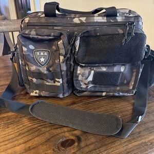 Tactical Baby Gear TBG Diaper Bag Black Camo MOLLE Shoulder Messenger Bag